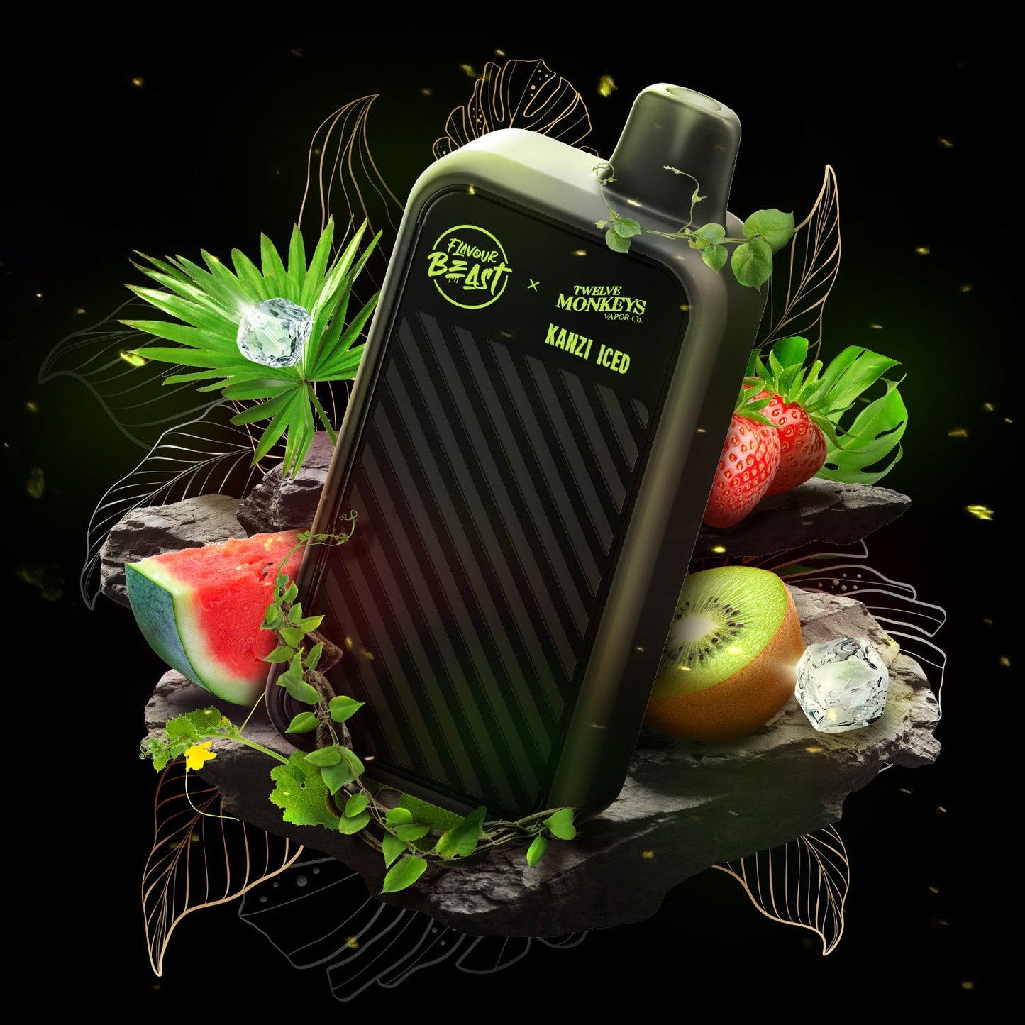 Beast Mode Max 2 - Kanzi Iced - Flavour Beast X 12 Monkeys Vapor - Simpli Vape - Canada shipping and delivery
