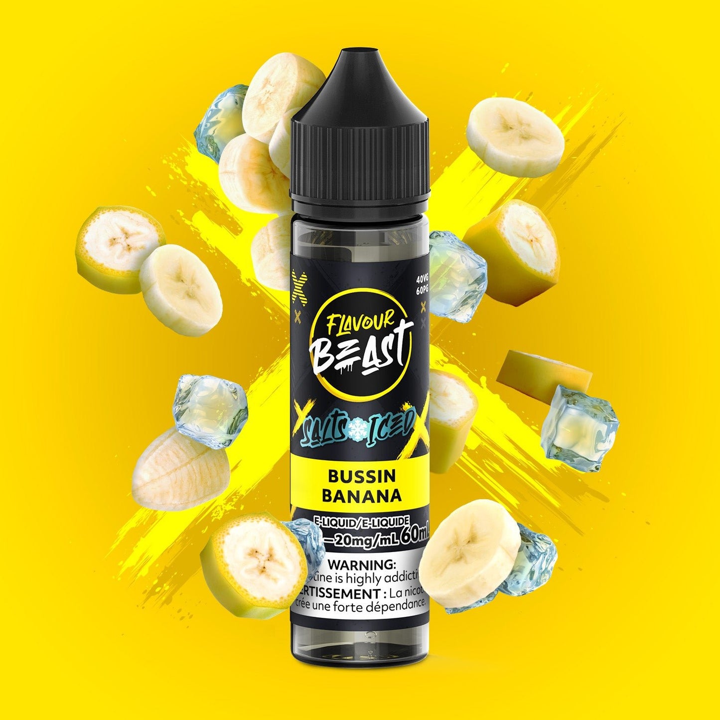 Bussin Banana (ICED) - 60mL Nic - Salt Flavour Beast E - Liquid - Simpli Vape - Canada shipping and delivery