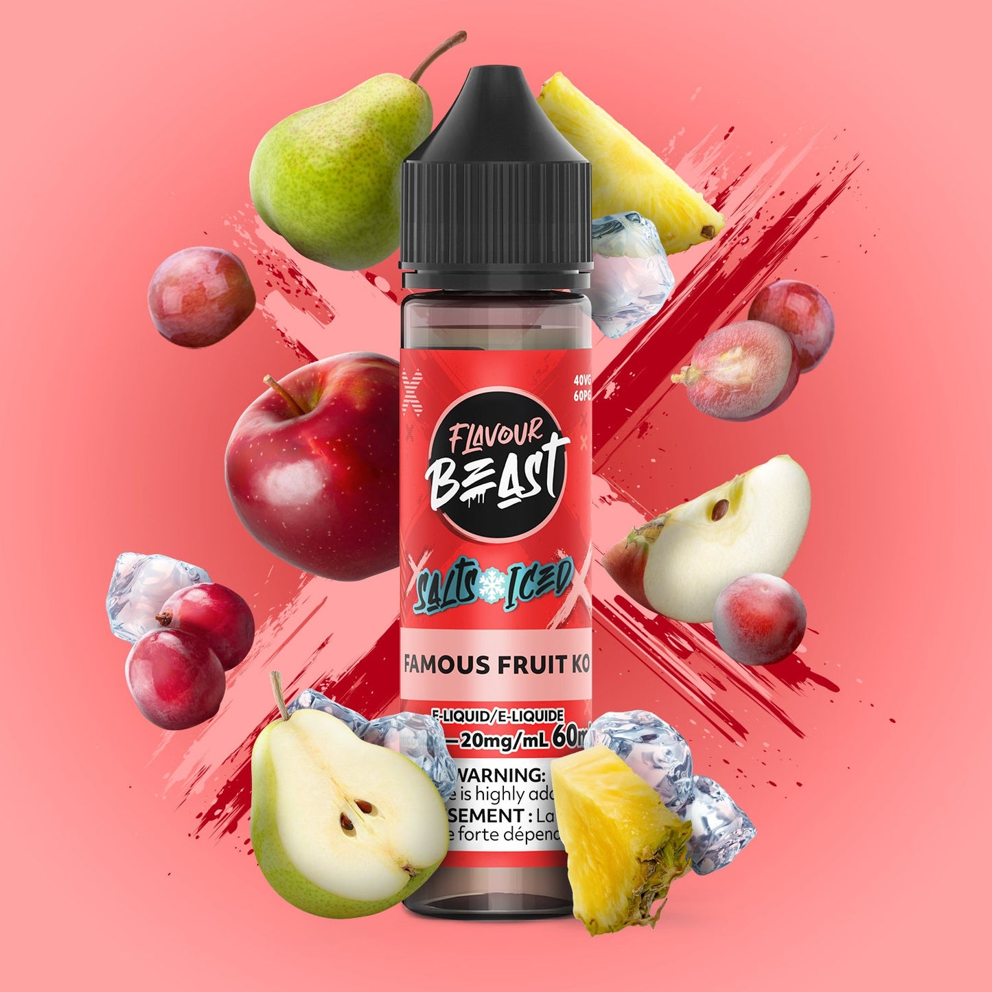 Famous Fruit KO - 60mL Nic - Salt Flavour Beast E - Liquid - Simpli Vape - Canada shipping and delivery