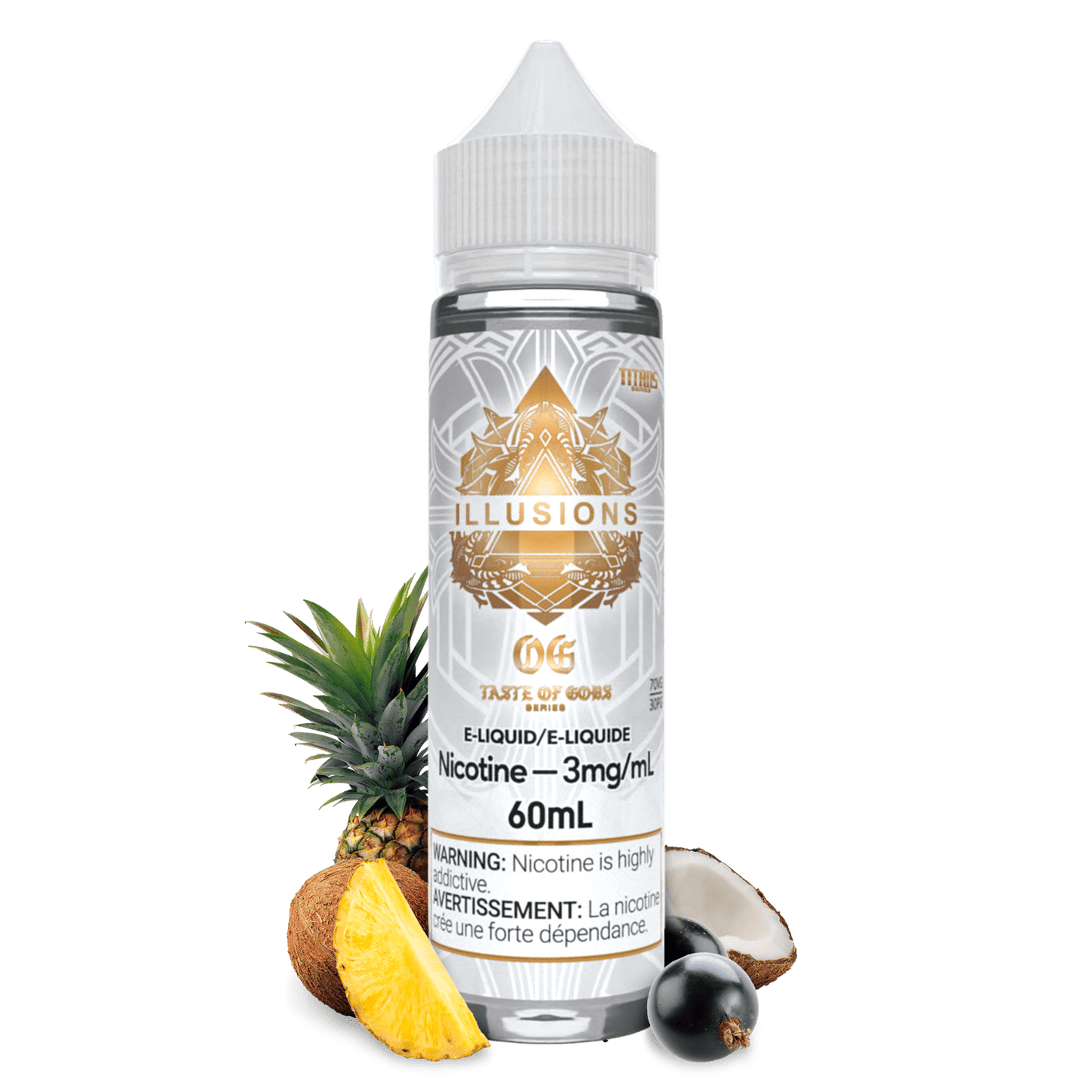 Illusions Taste of Gods OG E - Liquid (Freebase 60mL) - Simpli Vape - Canada shipping and delivery