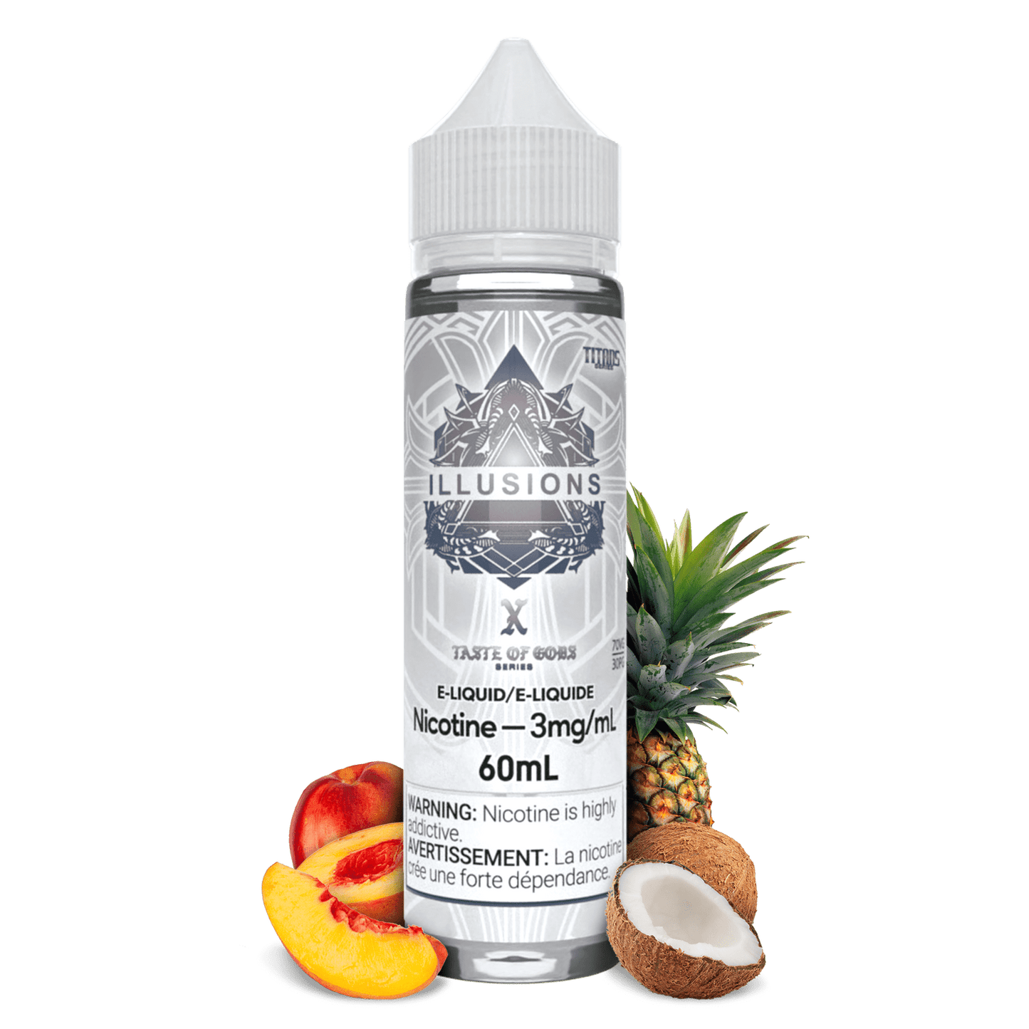Illusions Taste of Gods X E - Liquid (Freebase 60mL) - Simpli Vape - Canada shipping and delivery