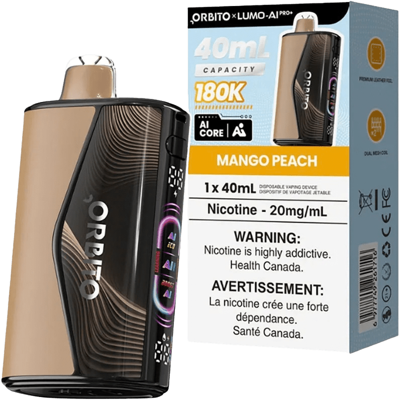 Mango Peach - Orbito Lumo AI Pro+ 180K Disposable Vape (30mL) - Simpli Vape - #Canada shipping and delivery#