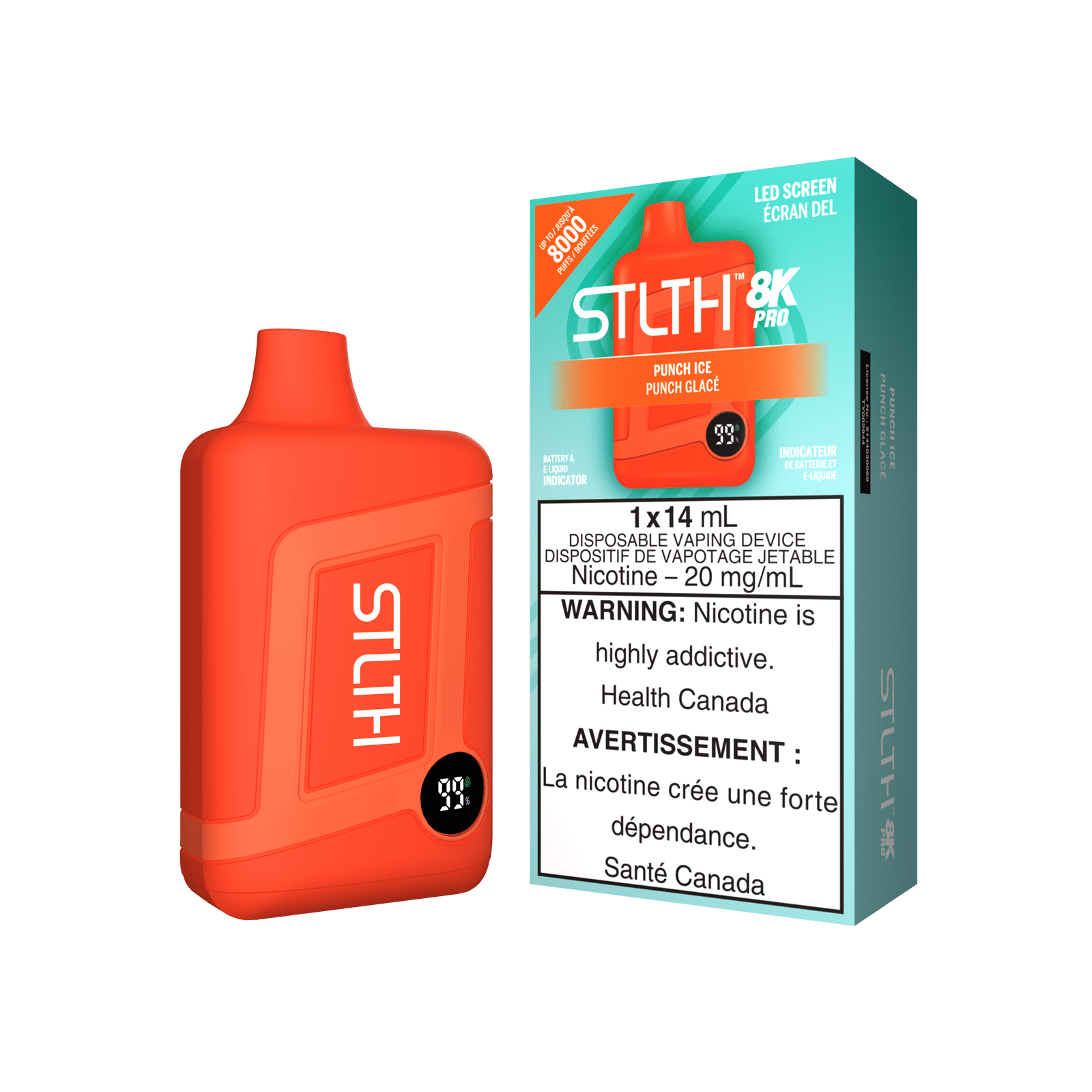 STLTH BOX 8K PRO DISPOSABLE - PUNCH ICE - Simpli Vape STLTH BOX 8K PRO DISPOSABLE - PUNCH ICE - Simpli Vape