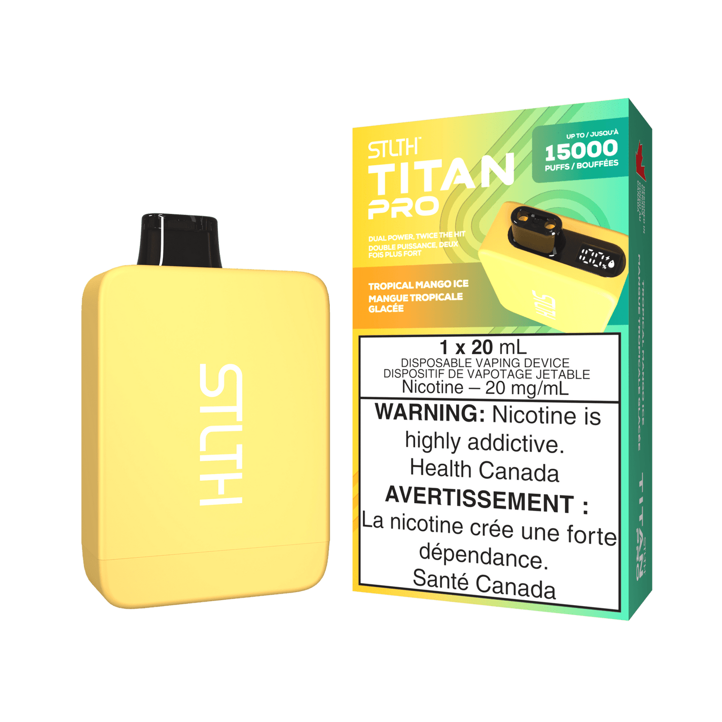 STLTH TITAN PRO DISPOSABLE - TROPICAL MANGO ICE - Simpli Vape - Canada shipping and delivery