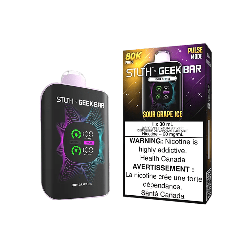 STLTH X GEEK BAR DISPOSABLE - SOUR GRAPE ICE - Simpli Vape - Canada shipping and delivery