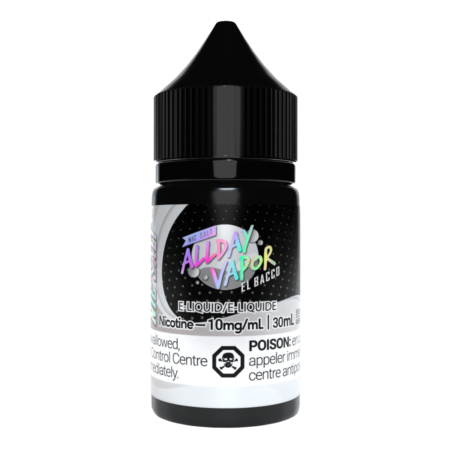 Allday Vapor El Bacco E-Liquid (Nic Salt 30mL) - Simpli Vape