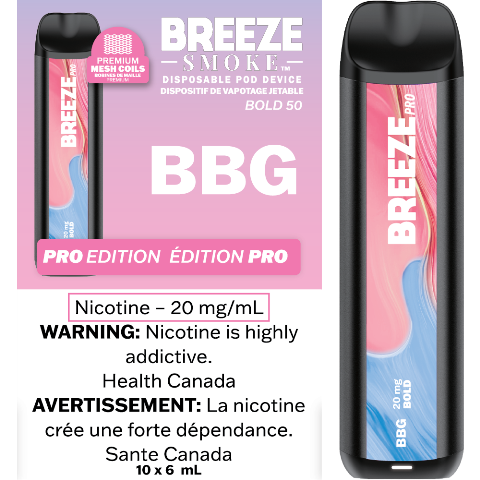 BBG - Breeze Pro Disposable Vape - Simpli Vape