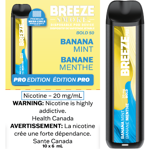 Banana Mint - Breeze Pro Disposable Vape - Simpli Vape