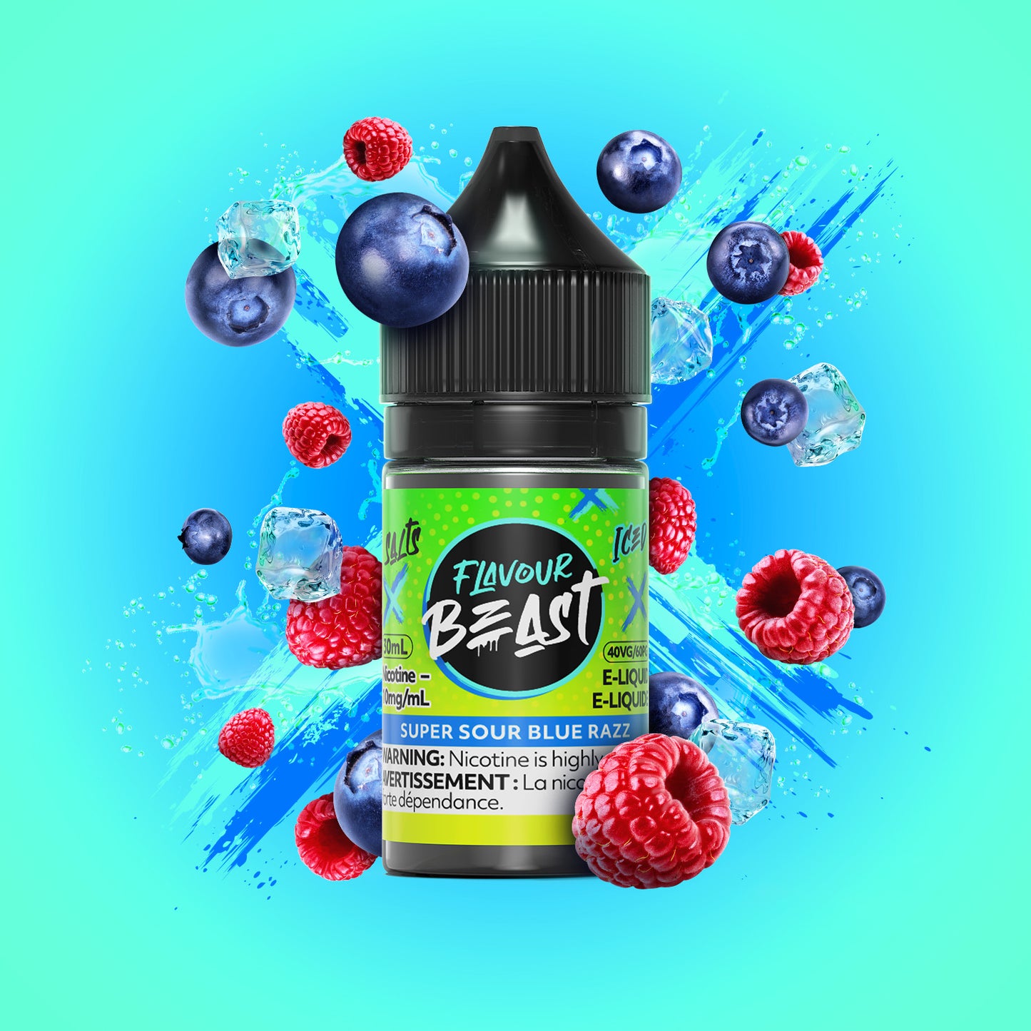 Flavour Beast E-Liquid - Super Sour Blue Razz