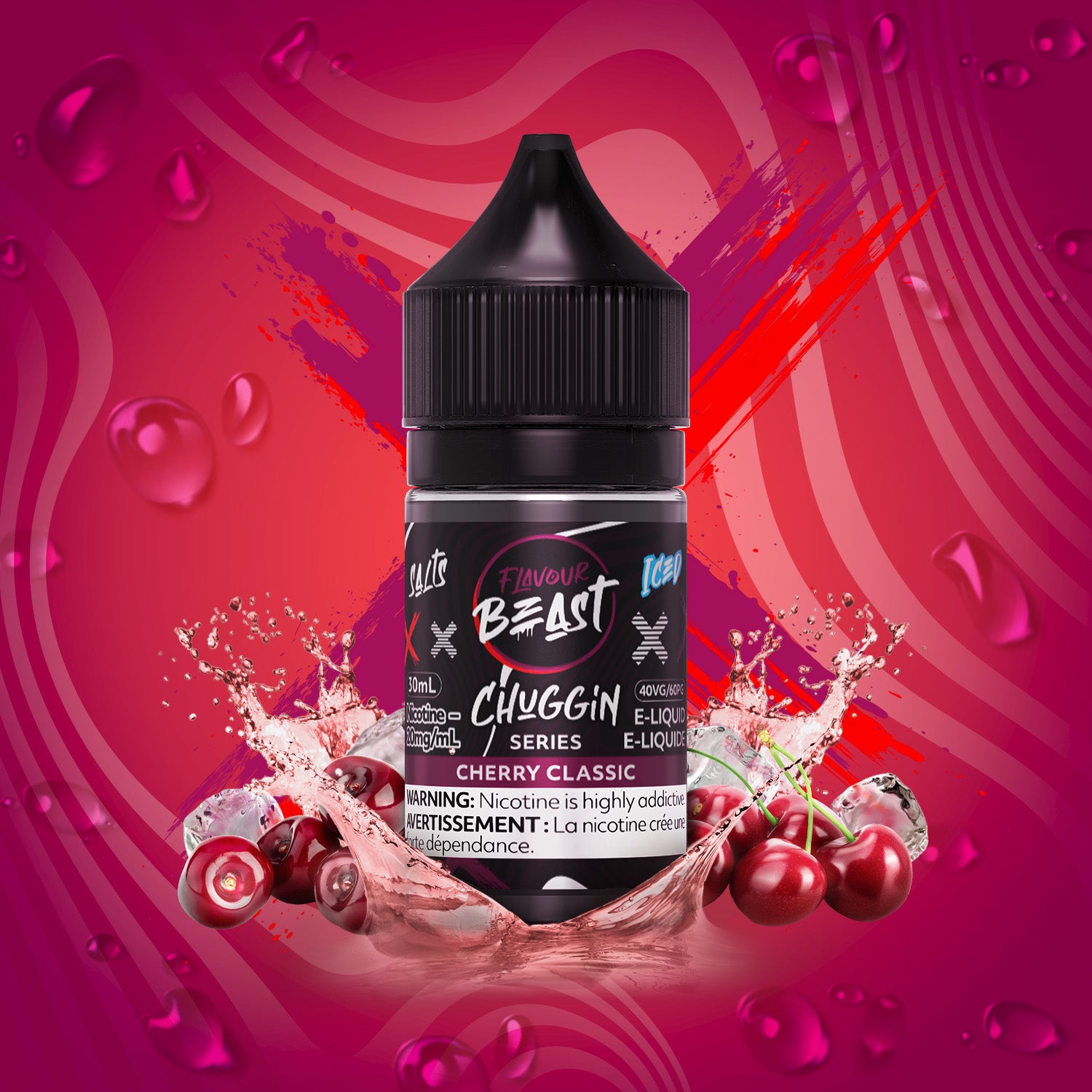  Cherry Classic Iced Chuggin Series Salt (30mL) by Flavour Beast E-liquid