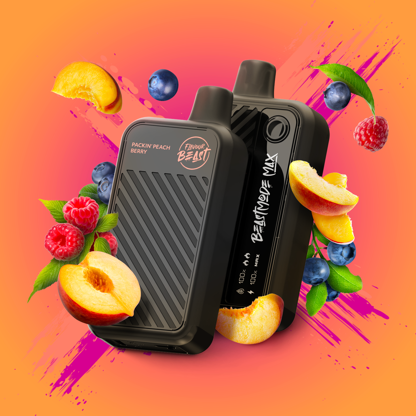 Flavour Beast Beast Mode Max Packin' Peach Berry - Simpli Vape