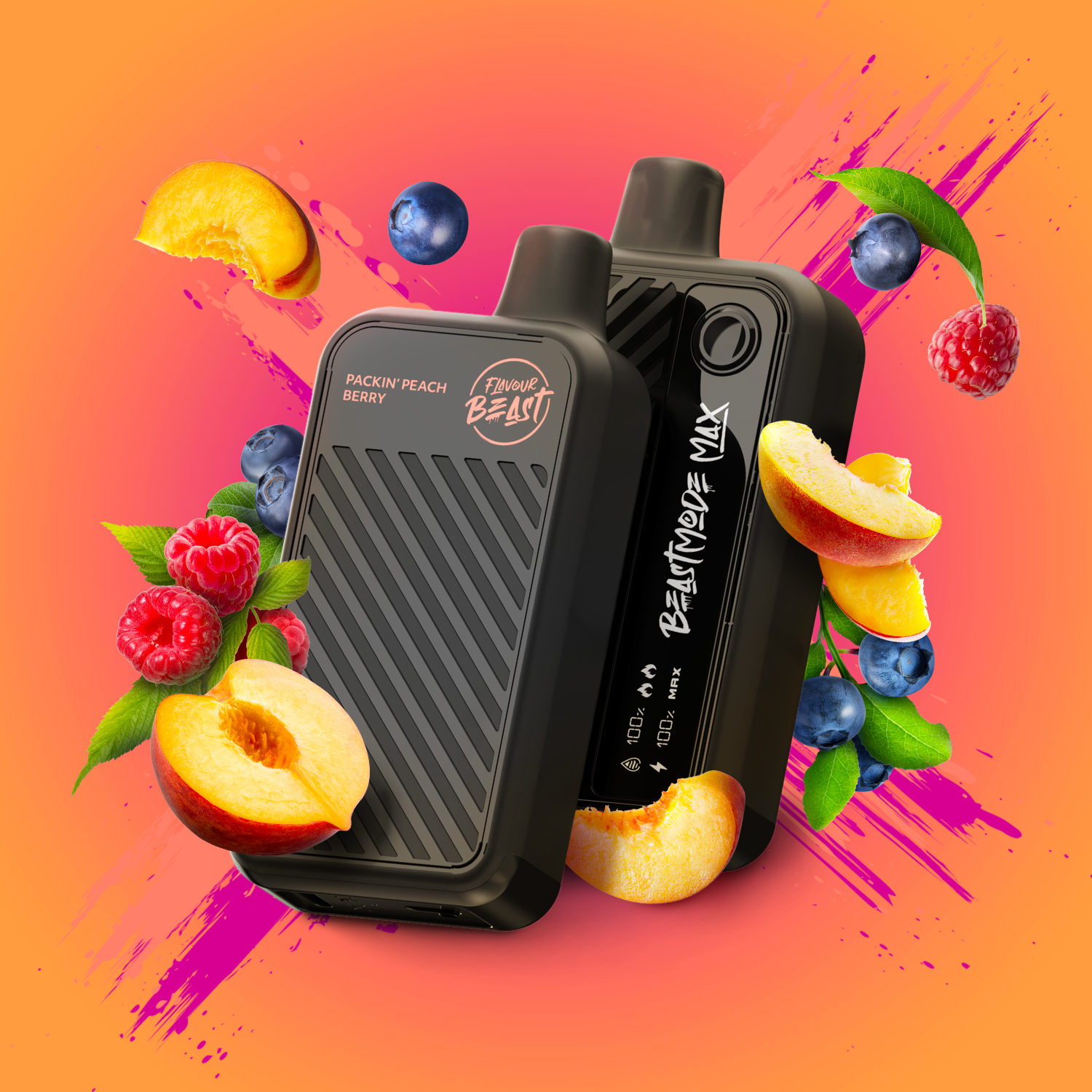 Flavour Beast Beast Mode Max Packin' Peach Berry - Simpli Vape