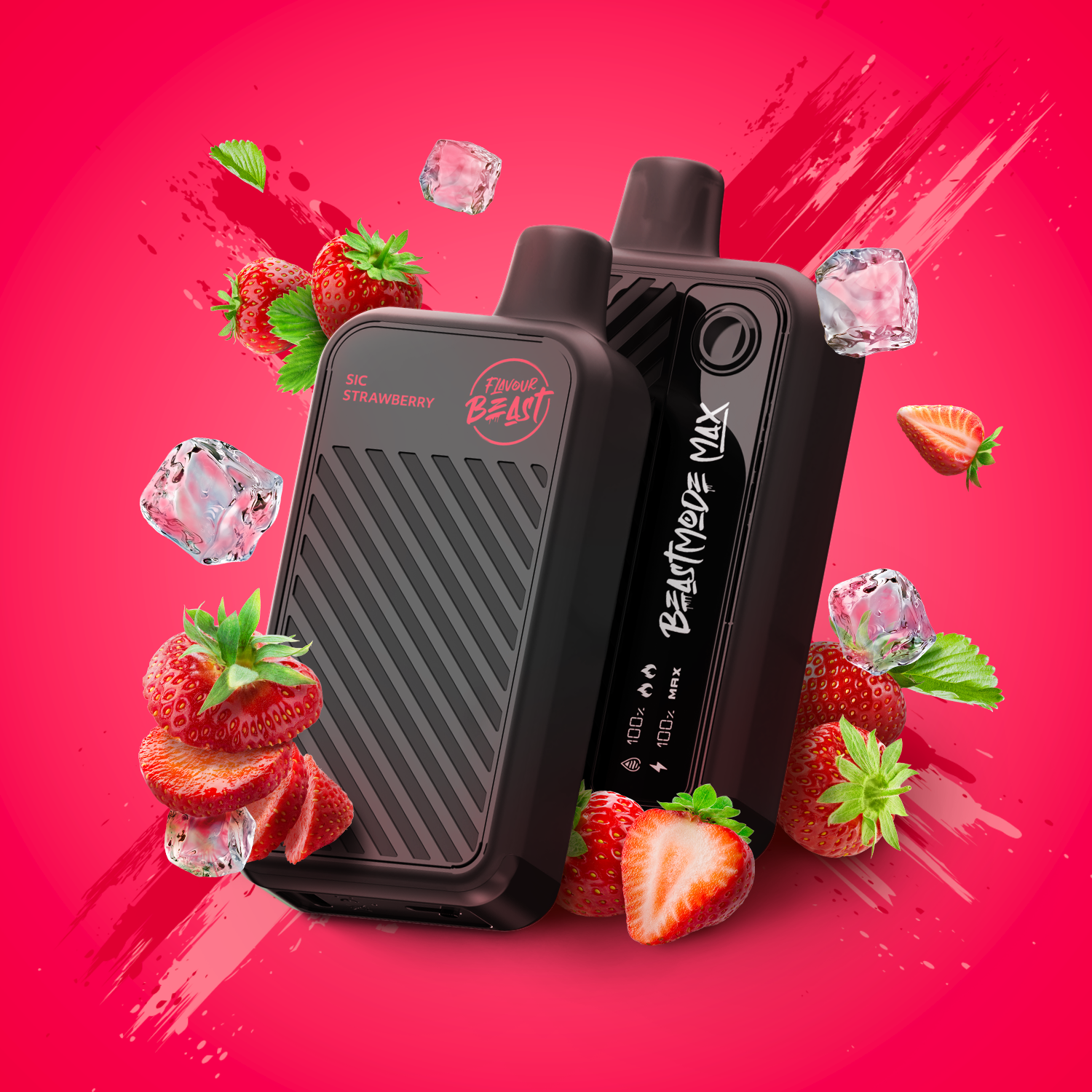 Flavour Beast Beast Mode Max Sic Strawberry Iced - Simpli Vape