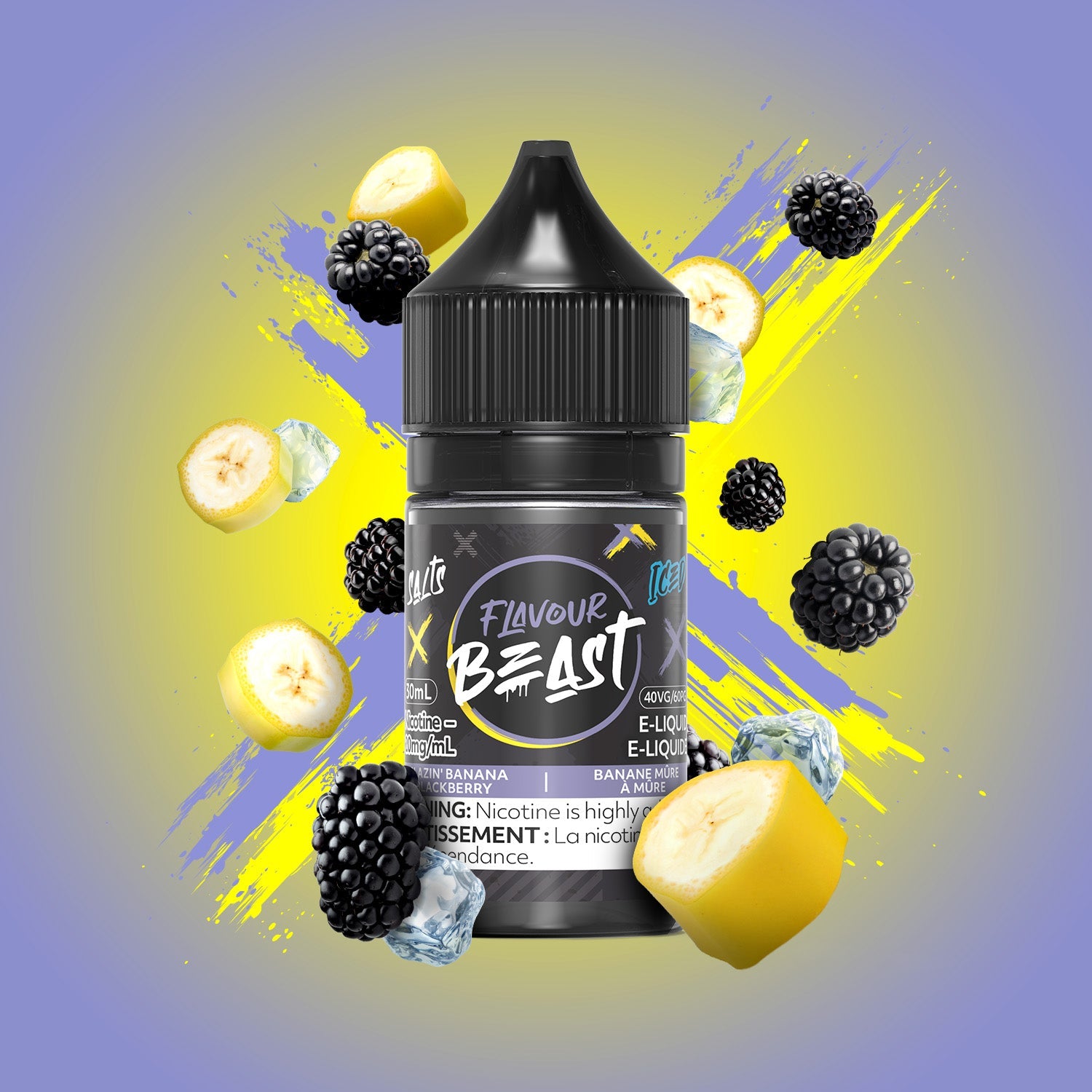 Flavour Beast E-Liquid - Blazin' Banana Blackberry Iced - Simpli Vape