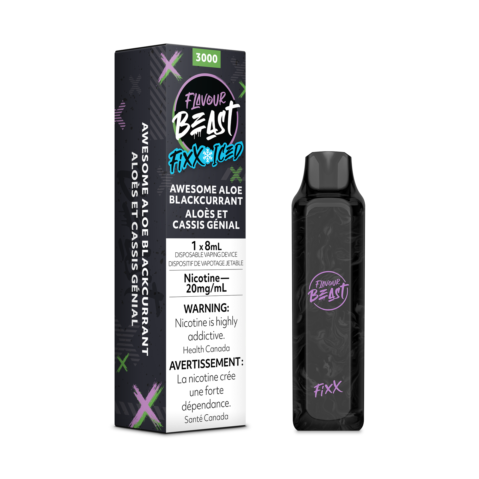 Flavour Beast Fixx Disposable - Awesome Aloe Blackcurrant Iced - Simpli Vape