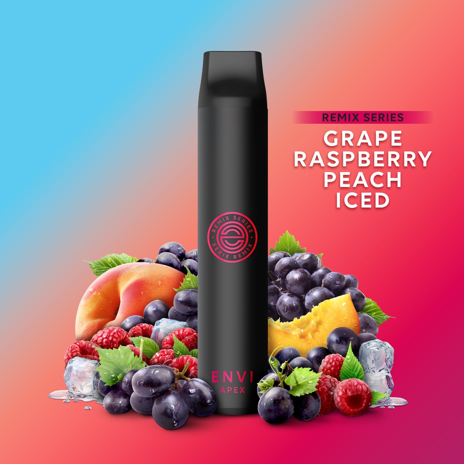 Grape Raspberry Peach Iced - ENVI Apex Disposable 2500 Puffs - Simpli Vape