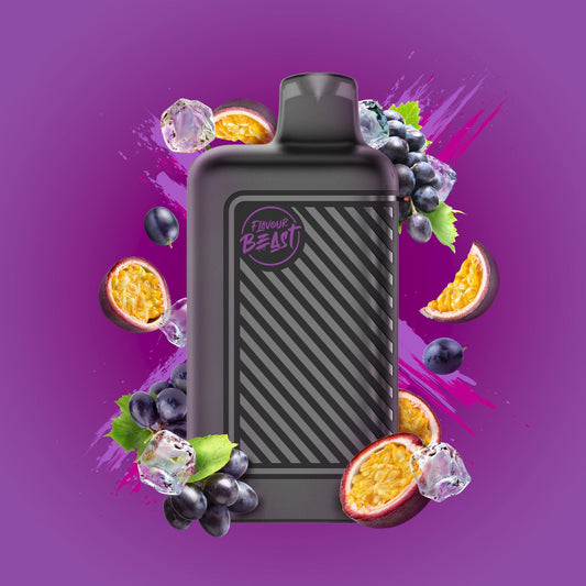 Groovy Grape Passionfruit Iced - Flavour Beast Beast Mode 8K Disposable - Simpli Vape