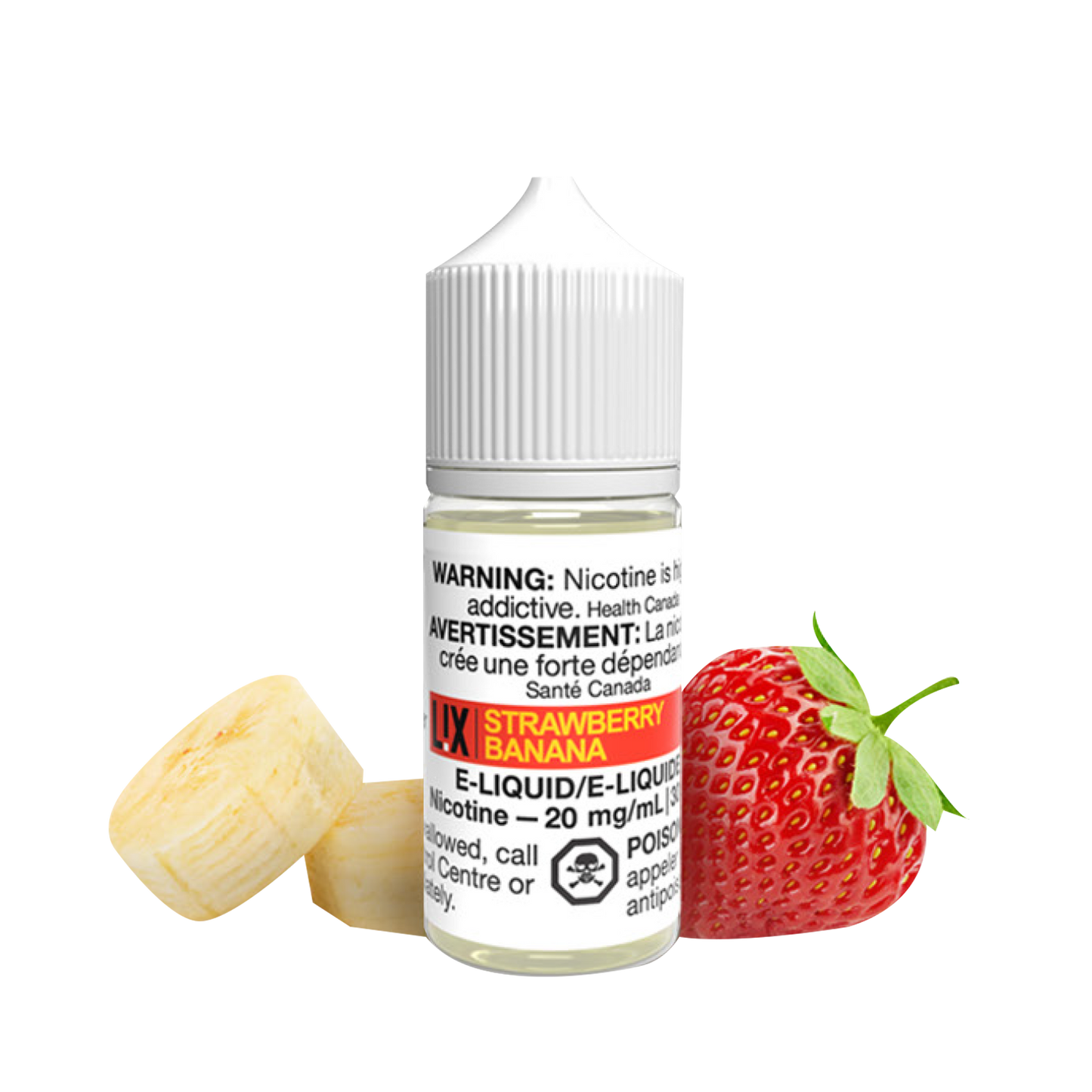 L!X – Strawberry Banana E-Liquid (Nic Salt 30mL) - Simpli Vape