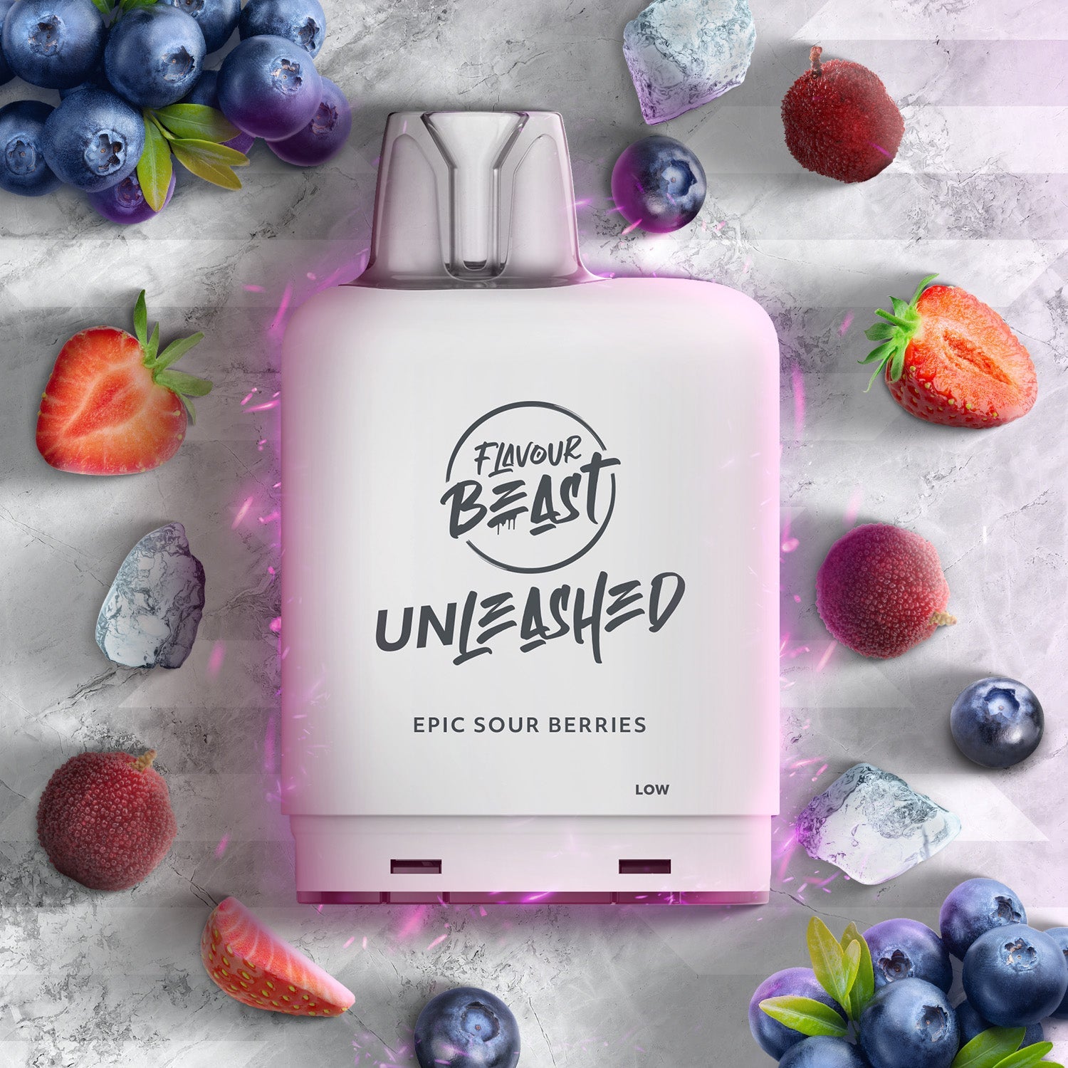 Level X Flavour Beast Unleashed Boost Pod 20mL - Epic Sour Berries - Simpli Vape