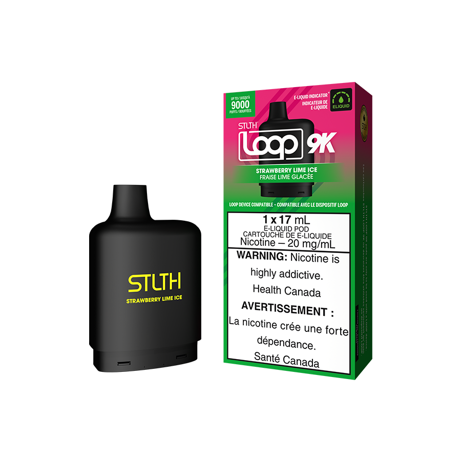 STLTH LOOP 9K POD PACK - STRAWBERRY LIME ICE