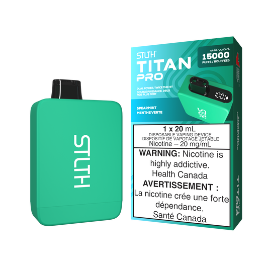 STLTH TITAN PRO DISPOSABLE - SPEARMINT - Simpli Vape