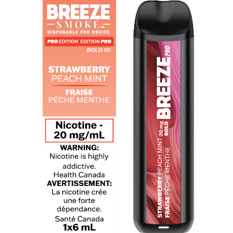 Strawberry Peach Mint - Breeze Pro Disposable Vape - Simpli Vape