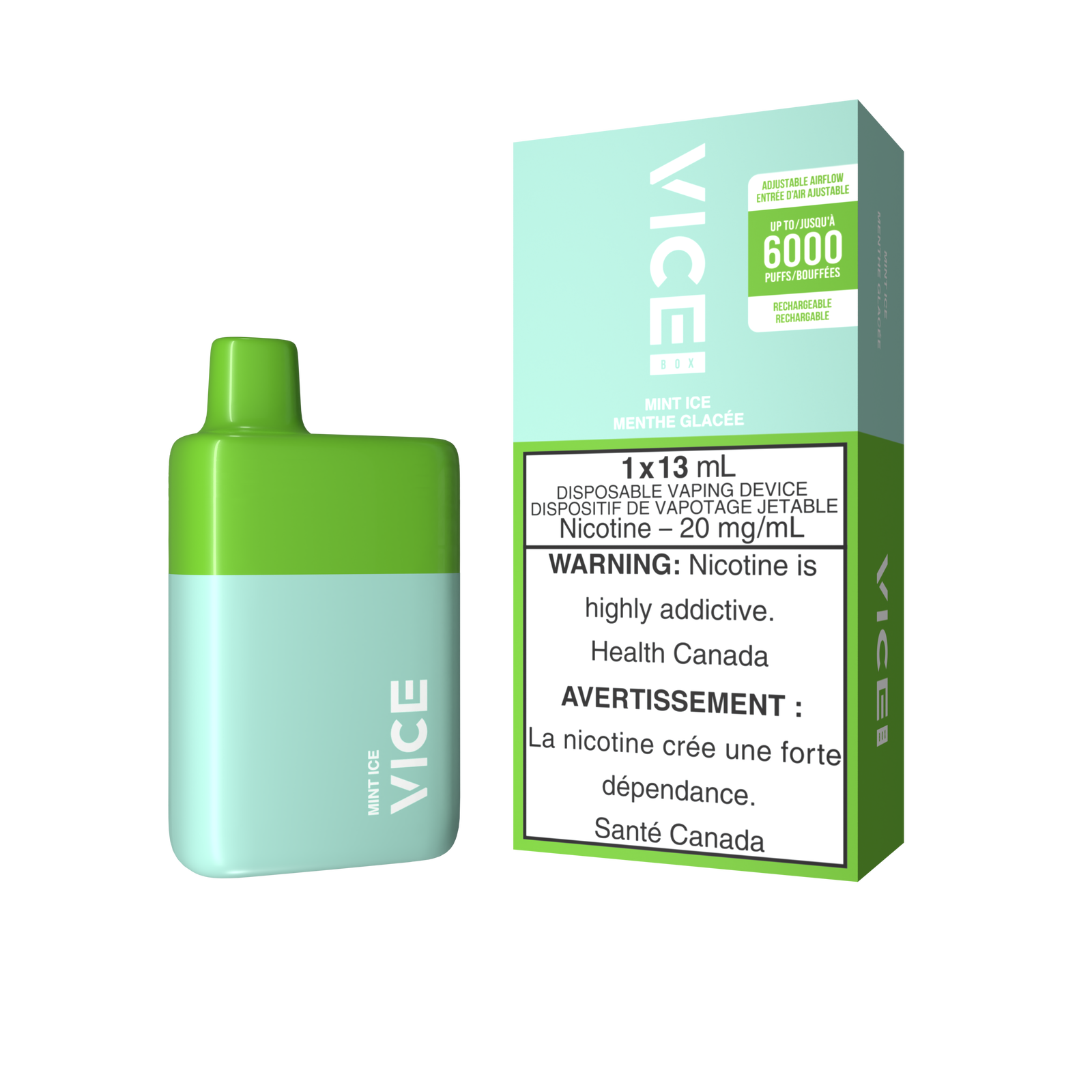 VICE BOX DISPOSABLE - MINT ICE - Simpli Vape