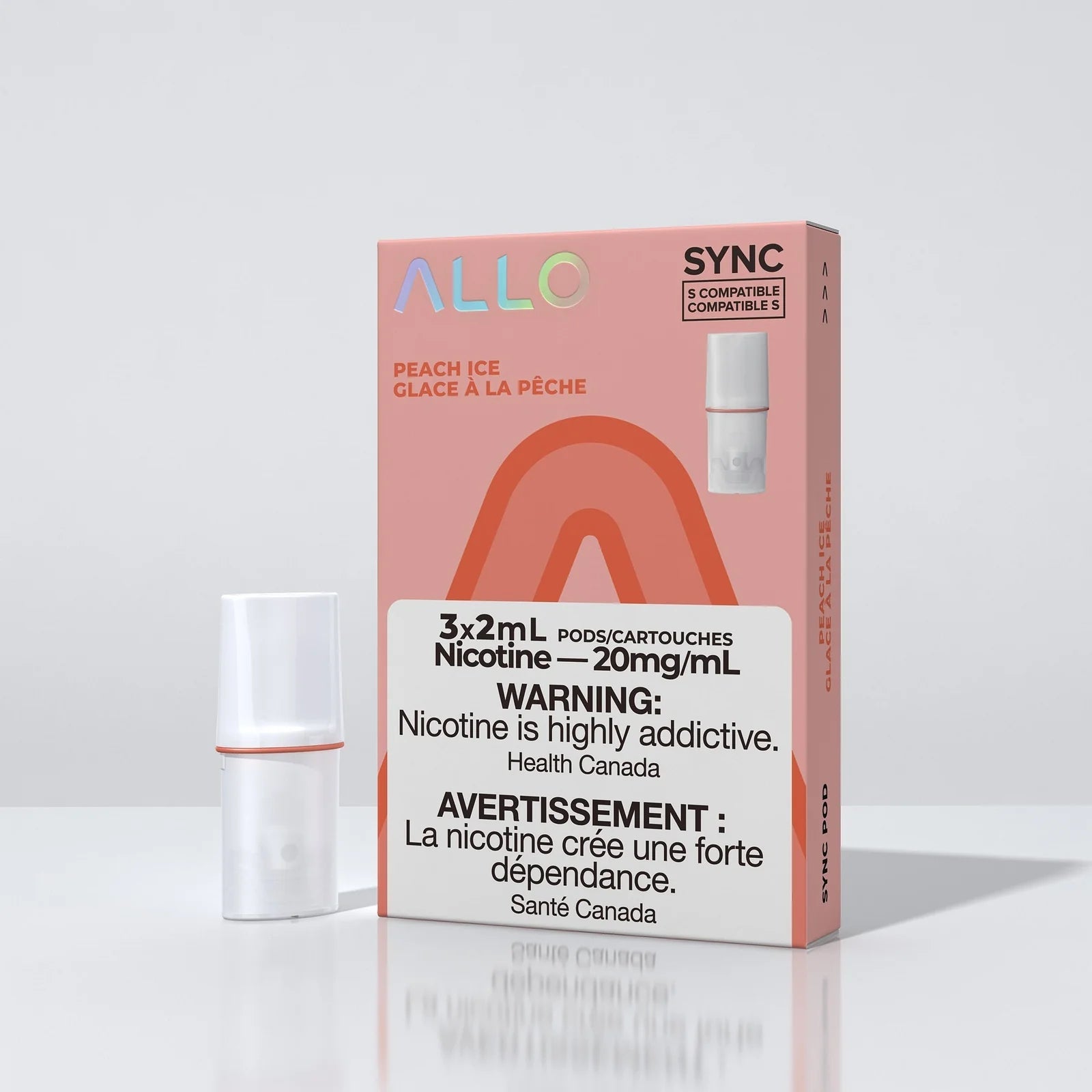 Allo Sync Pod Pack - Peach Ice - Simpli Vape - Canada shipping and delivery