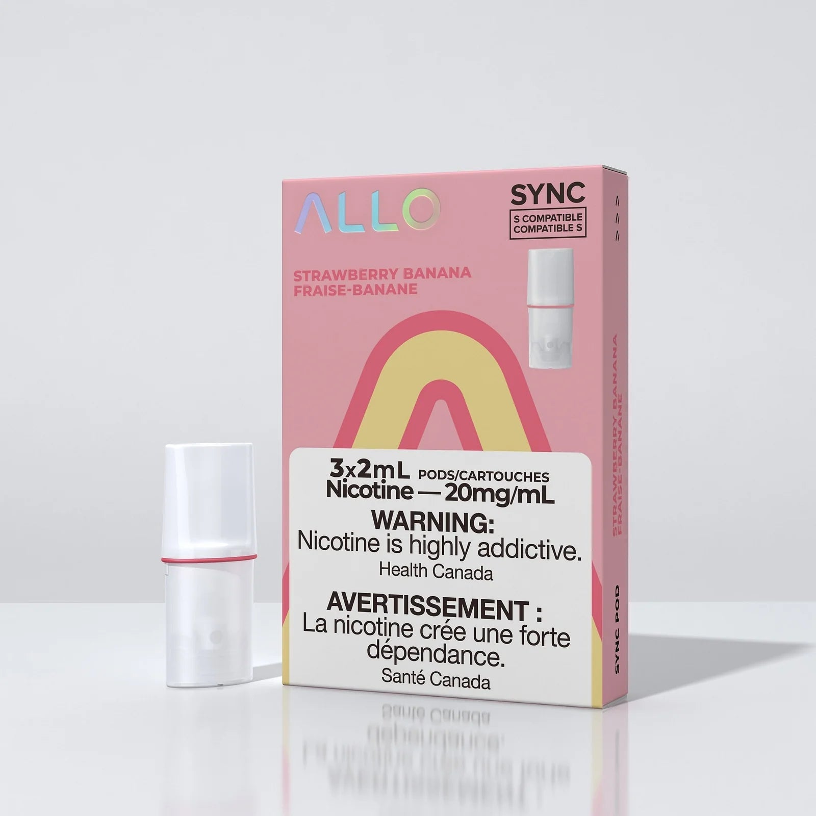 Allo Sync Pod Pack - Strawberry Banana - Simpli Vape - Canada shipping and delivery