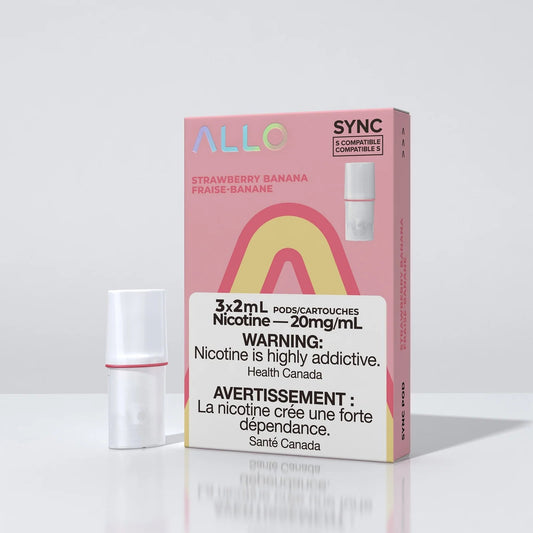 Allo Sync Pod Pack - Strawberry Banana - Simpli Vape - Canada shipping and delivery