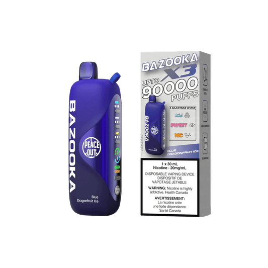 Bazooka 90K Blue Dragonfruit Ice Disposable Vape - Simpli Vape - Canada shipping and delivery