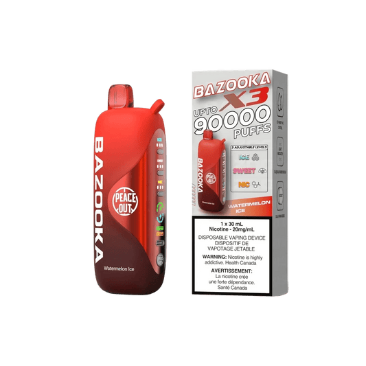 Bazooka 90K Watermelon Ice Disposable Vape - Simpli Vape - Canada shipping and delivery