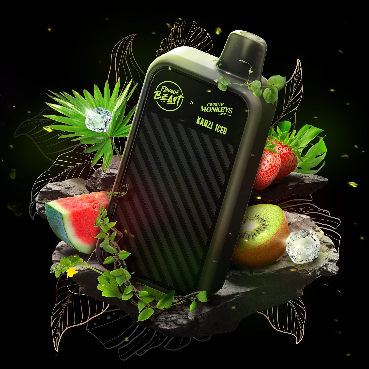 Beast Mode Max 2 - Kanzi Iced - Flavour Beast X 12 Monkeys Vapor - Simpli Vape - Canada shipping and delivery