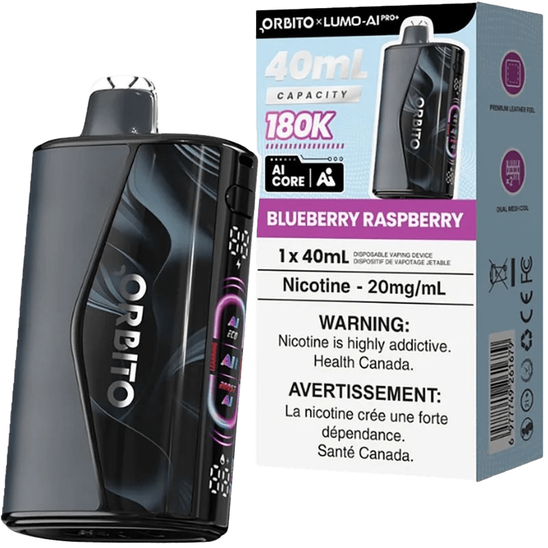 Blueberry Raspberry - Orbito Lumo AI Pro+ 180K Disposable Vape (30mL) - Simpli Vape - #Canada shipping and delivery#