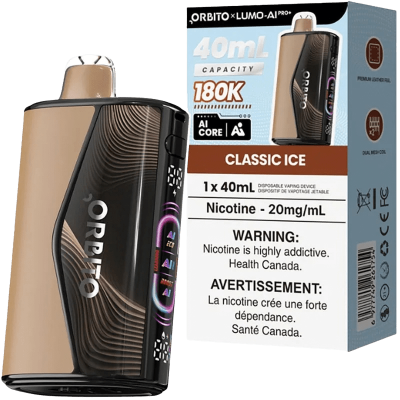 Classic lce - Orbito Lumo AI Pro+ 180K Disposable Vape (30mL) - Simpli Vape - #Canada shipping and delivery#