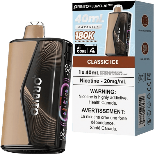 Classic lce - Orbito Lumo AI Pro+ 180K Disposable Vape (30mL) - Simpli Vape - #Canada shipping and delivery#