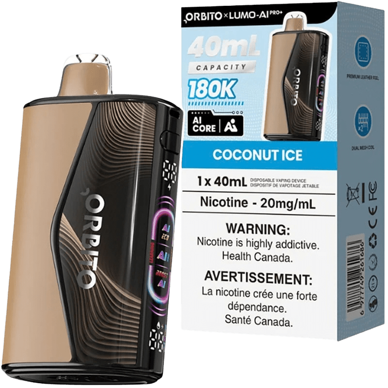 Coconut lce - Orbito Lumo AI Pro+ 180K Disposable Vape (30mL) - Simpli Vape - #Canada shipping and delivery#
