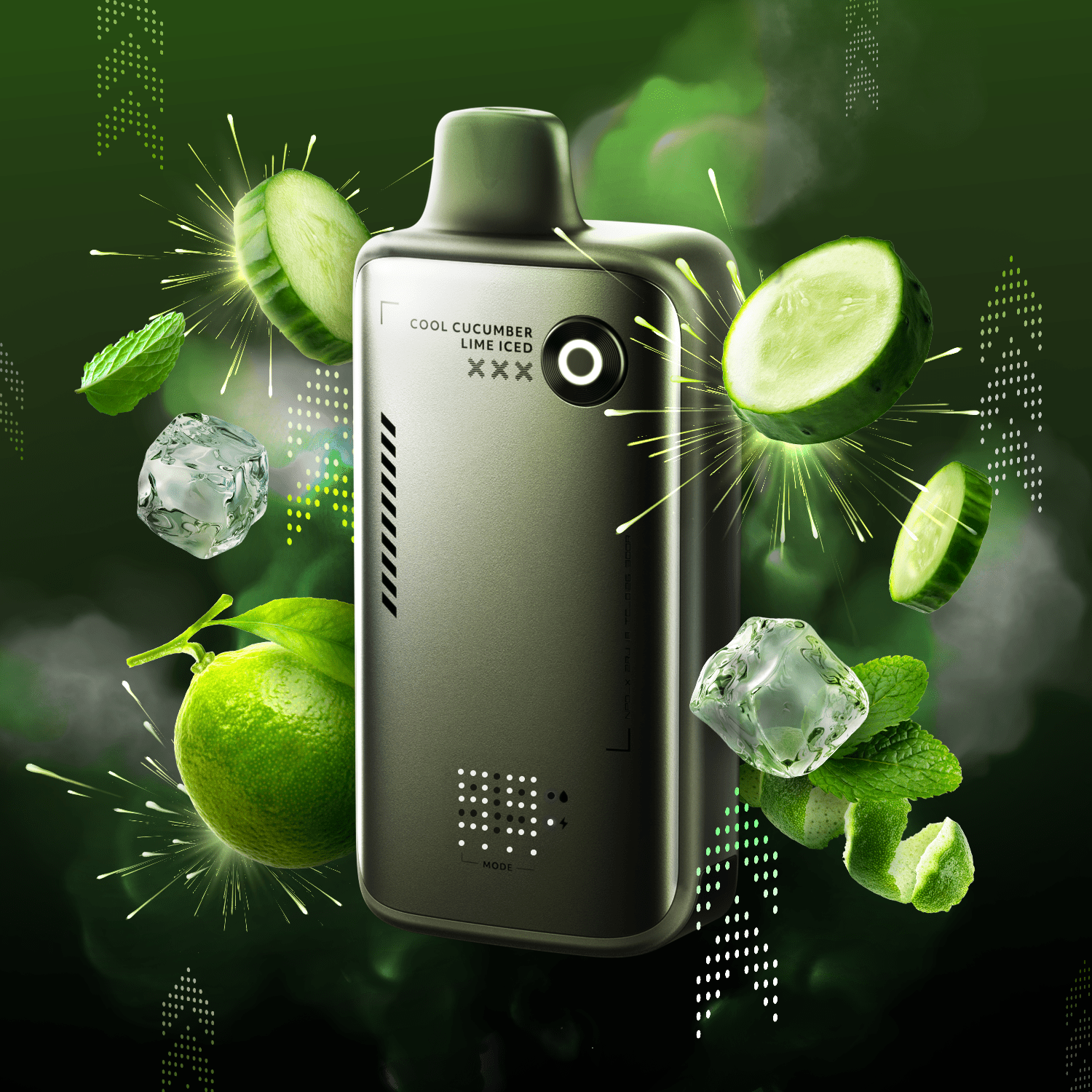 Cool Cucumber Lime Iced Flavour Beast Alpha 80K Disposable - Simpli Vape - Canada shipping and delivery