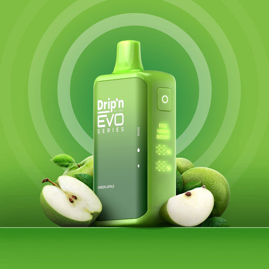 Drip'n EVO 28K Disposable Vape - Green Apple - Simpli Vape - Canada shipping and delivery