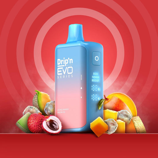 Drip'n EVO 28K Disposable Vape - Lychee Melon Mango Ice - Simpli Vape - Canada shipping and delivery