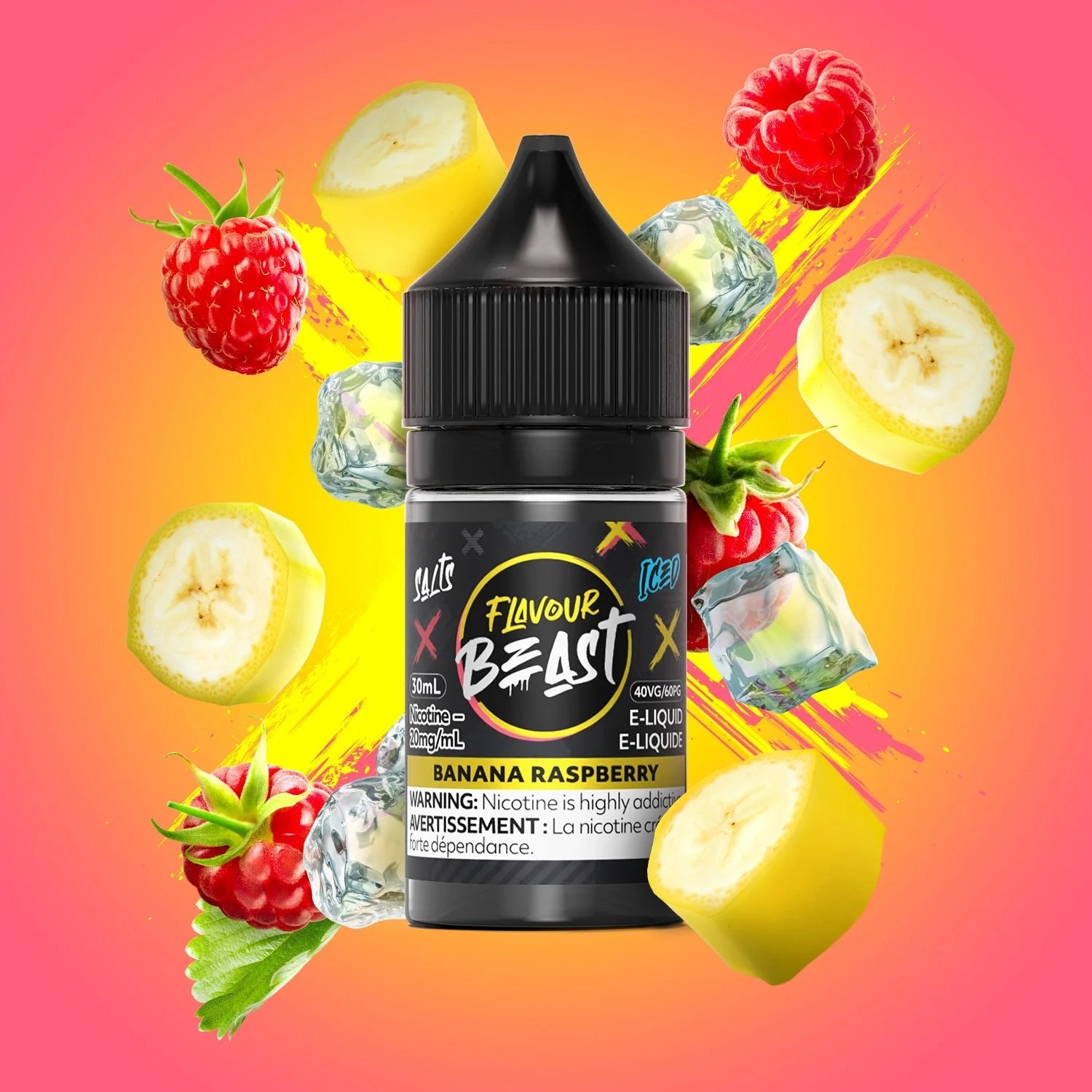 Flavour Beast E - Liquid - Banana Raspberry Iced - Simpli Vape - Canada shipping and delivery
