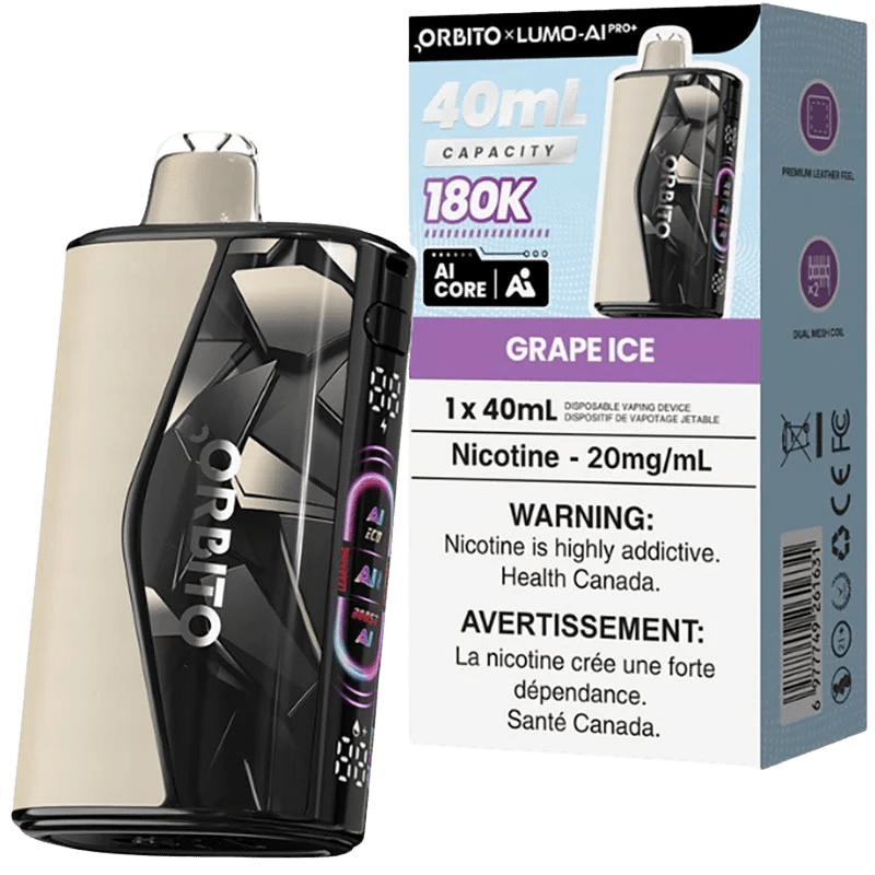 Grape Ice - Orbito Lumo AI Pro+ 180K Disposable Vape (30mL) - Simpli Vape - #Canada shipping and delivery#