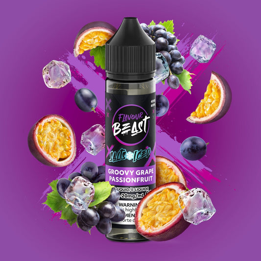 Groovy Grape Passionfruit (ICED) - 60mL Nic - Salt Flavour Beast E - Liquid - Simpli Vape - Canada shipping and delivery