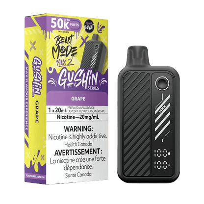 Gushin Grape - Beast Mode Max 2 Disposable By Flavour Beast - Simpli Vape - Canada shipping and delivery