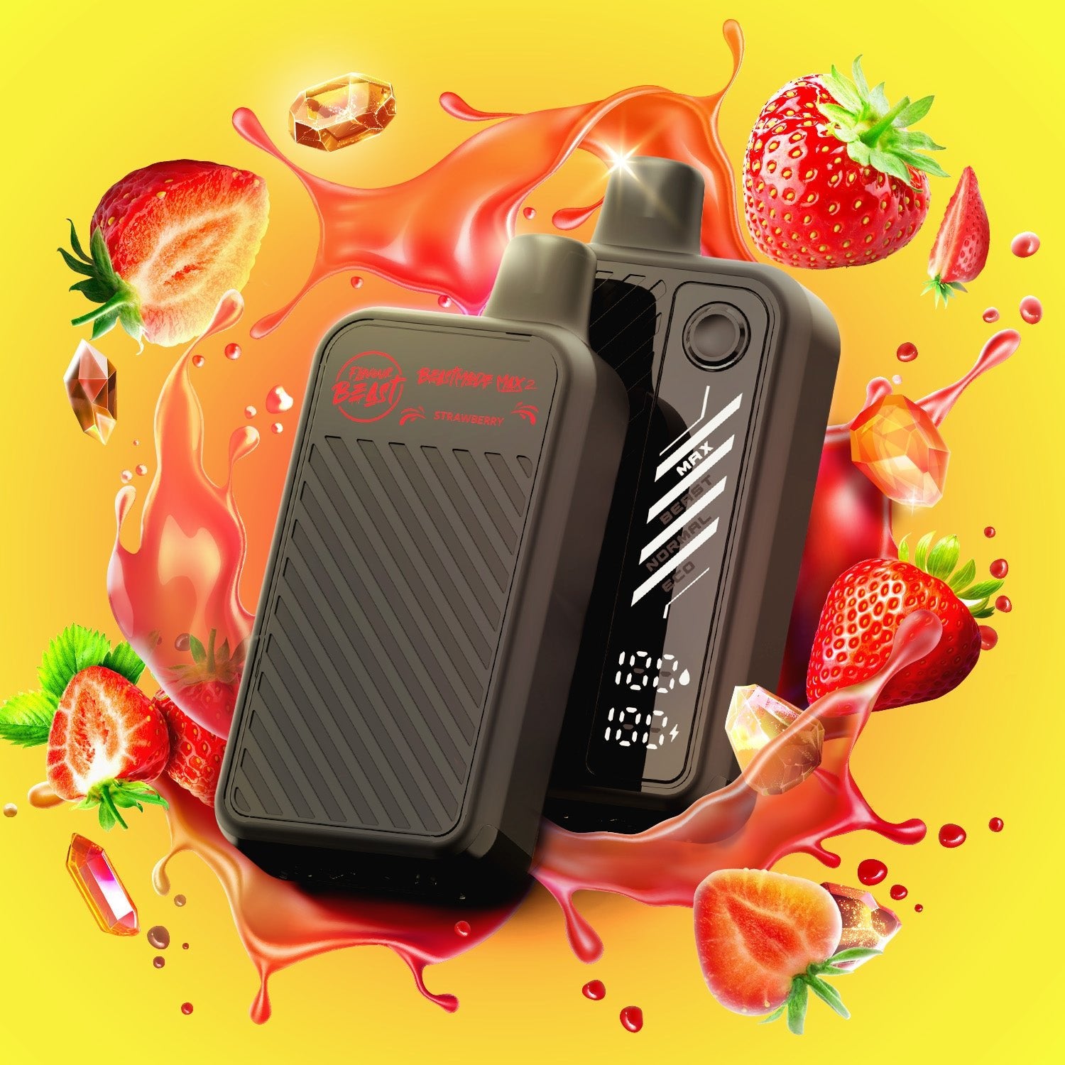 Gushin Strawberry - Beast Mode Max 2 Disposable By Flavour Beast - Simpli Vape - Canada shipping and delivery