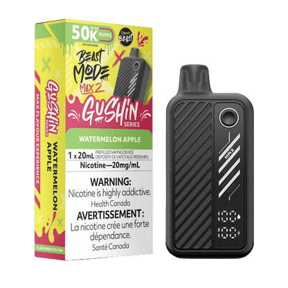 Gushin Watermelon Apple - Beast Mode Max 2 Disposable By Flavour Beast - Simpli Vape - Canada shipping and delivery