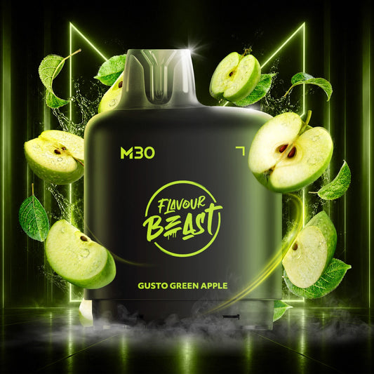 Gusto Green Apple - Level X Flavour Beast M30 Series - Simpli Vape - Canada shipping and delivery