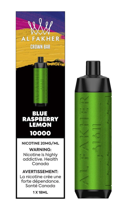Crown Bar Al Fakher Disposable vape 10k Puffs - Blue Raspberry Lemon