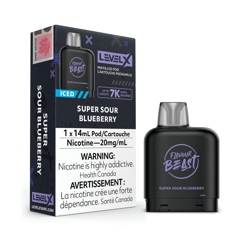 Level X Flavour Beast Pod 14mL - Super Sour Blueberry Iced