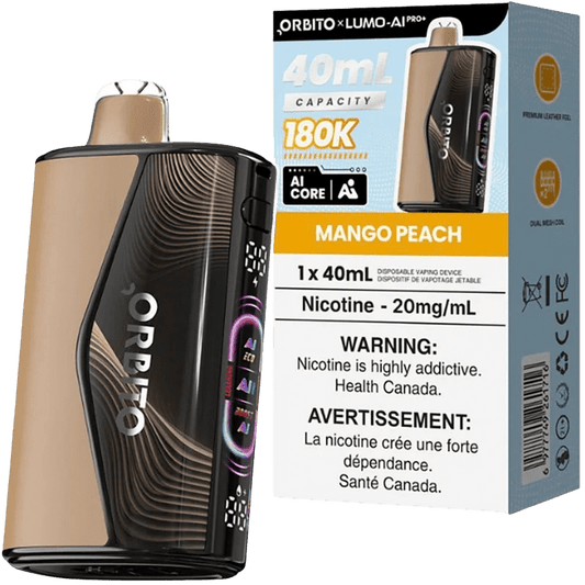 Mango Peach - Orbito Lumo AI Pro+ 180K Disposable Vape (30mL) - Simpli Vape - #Canada shipping and delivery#